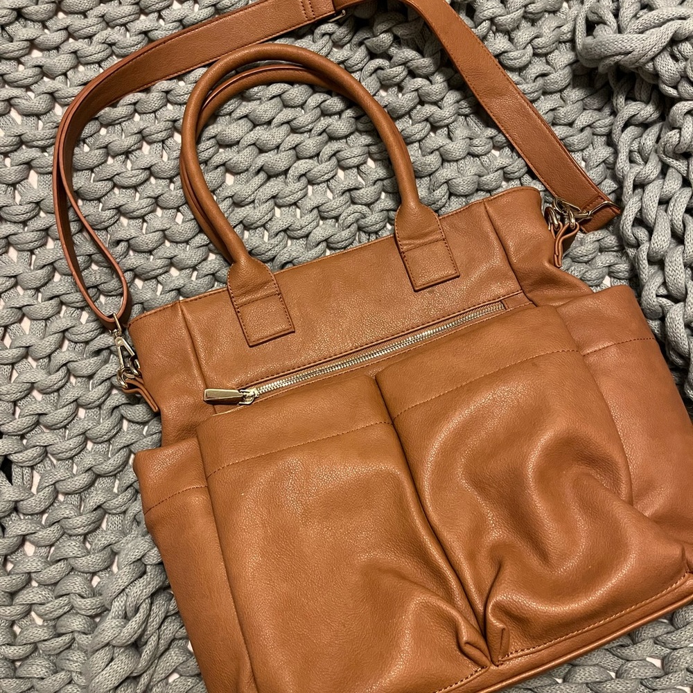 Leather Diaper Tote